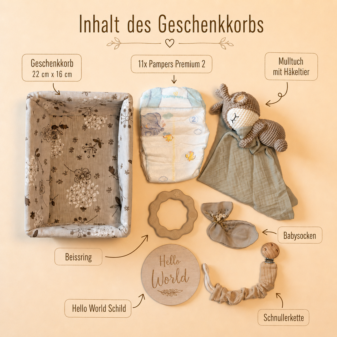 Windelkorb – Geschenk zur Geburt