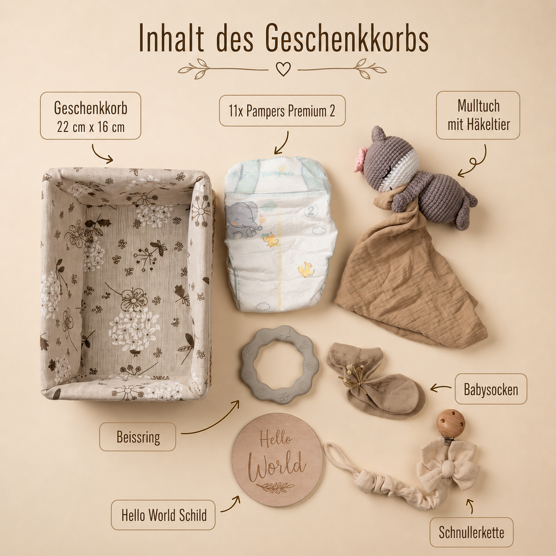 Windelkorb – Geschenk zur Geburt