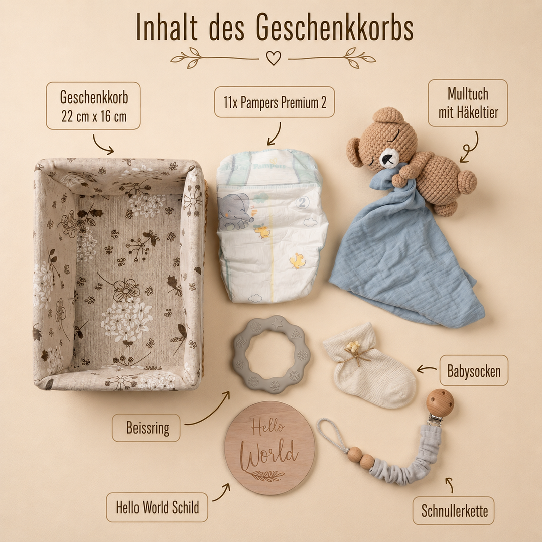 Windelkorb – Geschenk zur Geburt