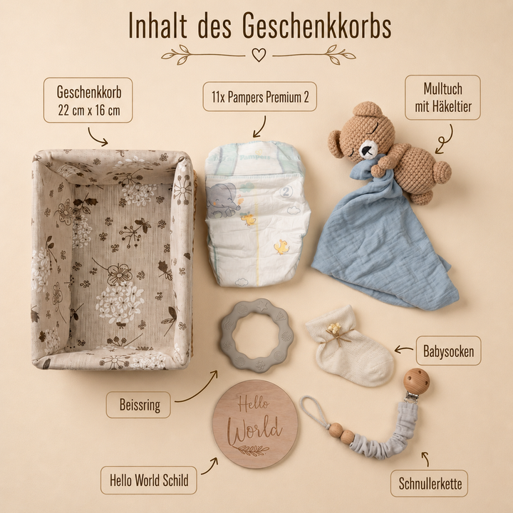 Windelkorb – Geschenk zur Geburt
