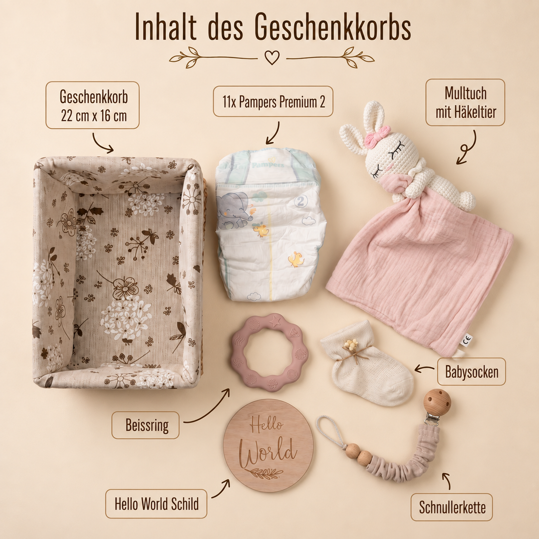 Windelkorb – Geschenk zur Geburt
